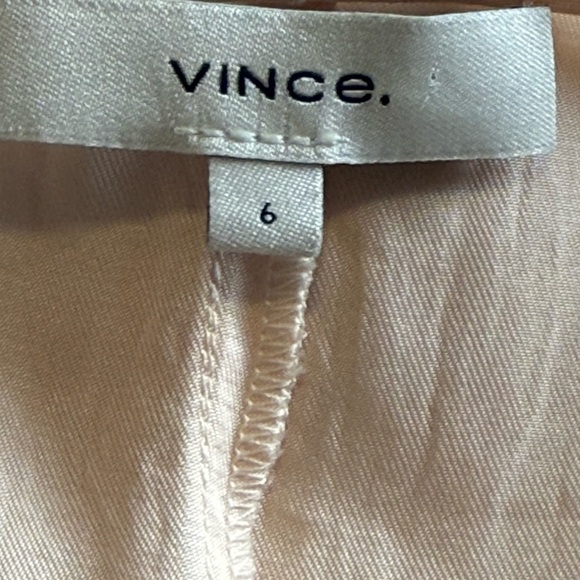 Vince NWT Women’s Twist Drape Long Sleeve Dress in Oat Blush, size 6 - Picture 9 of 14